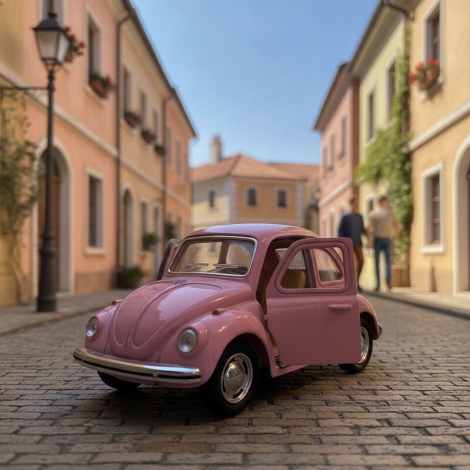 Volkswagen Beetle Kaplumbağa - Toz Pembe